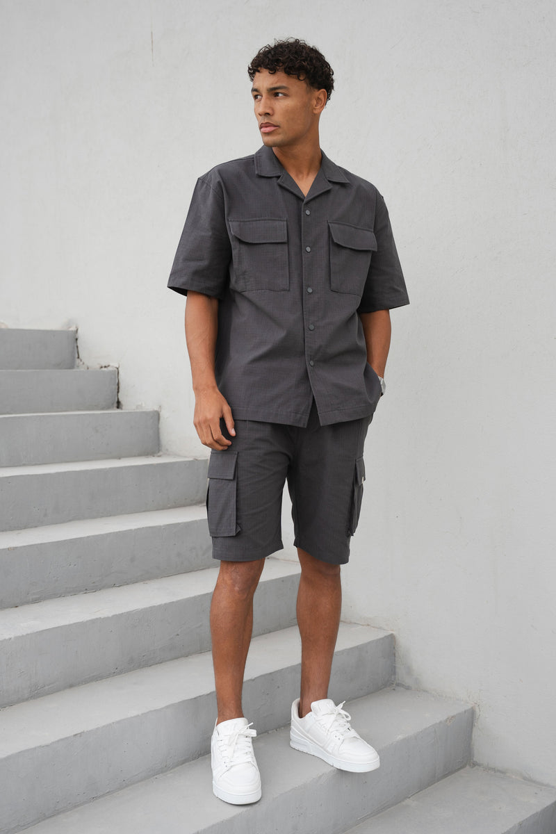 Ripstop Cargo Shorts - Charcoal