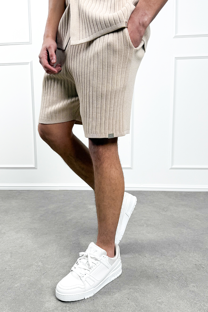 Pleated Shorts - Taupe