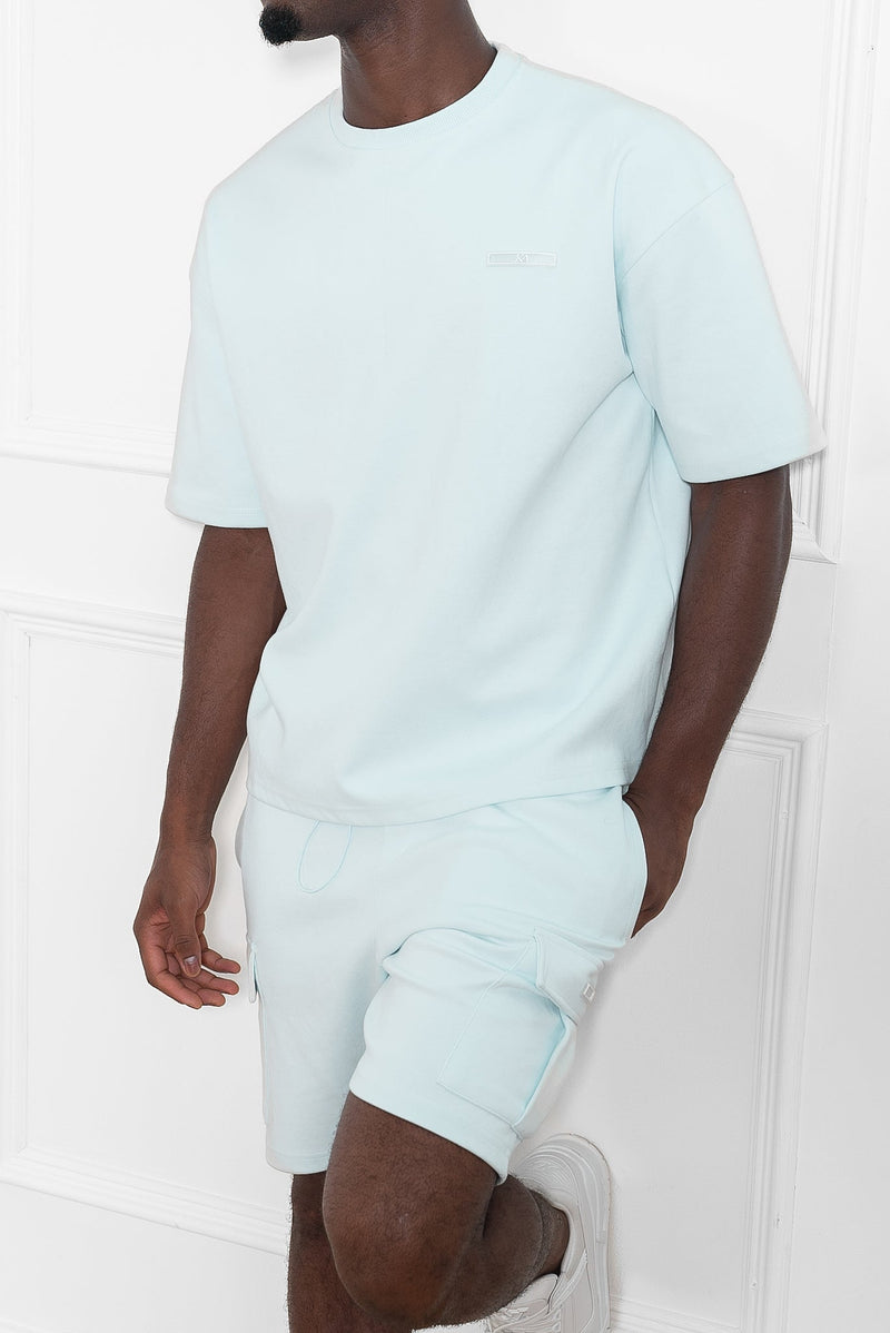 Day To Day Oversized Twin Set - Pale Blue