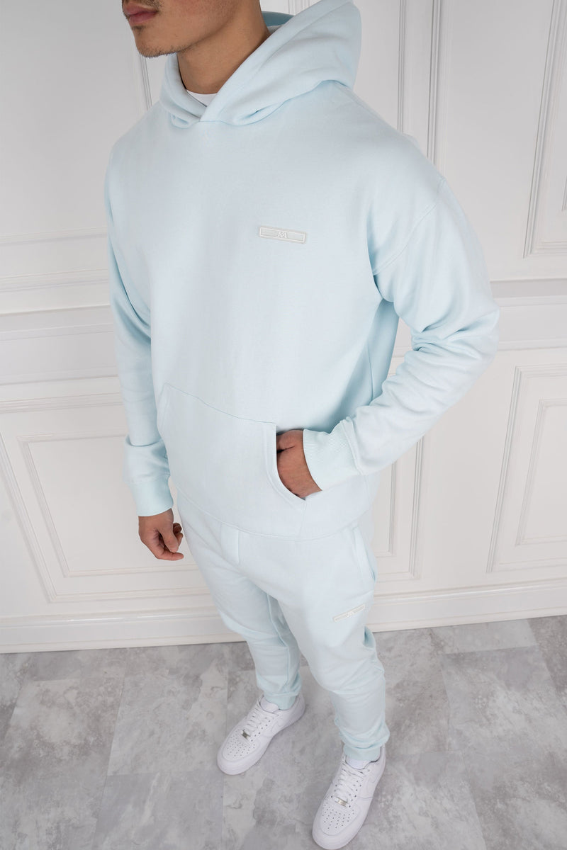 Day To Day Slim Fit Full Tracksuit - Pastel Blue