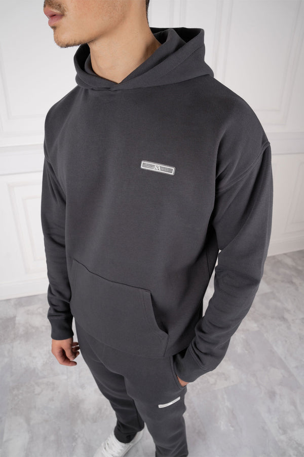 Day To Day Straight Leg TS Hoodie - Charcoal