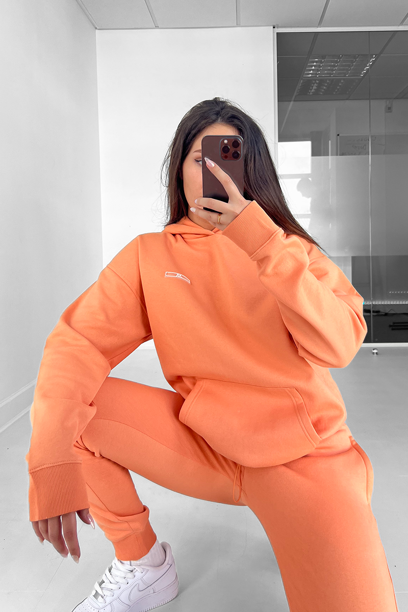 Womens Day To Day Slim Fit Full Tracksuit - Burnt Orange