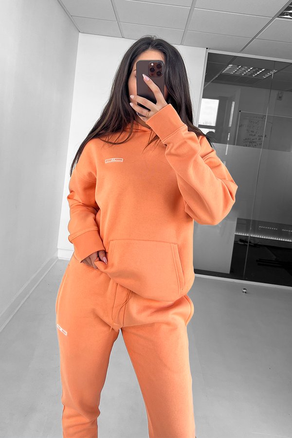 Womens Day To Day Slim Fit Full Tracksuit - Burnt Orange