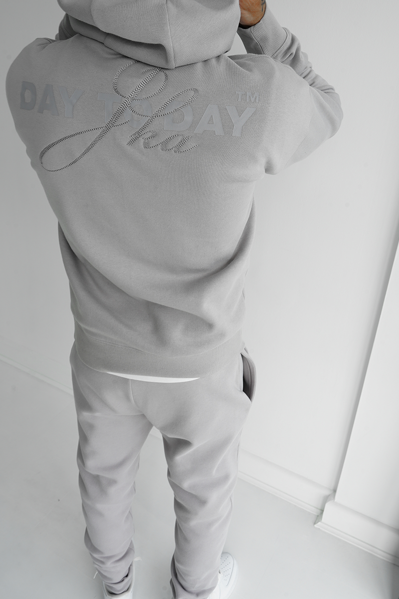 Signature Print Day To Day Slim Fit Tracksuit - Grey