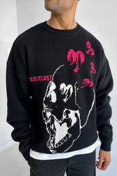 No Love Lost Knitted Sweatshirt - Black